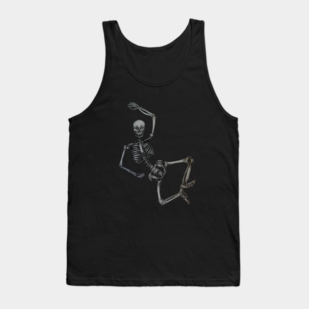 Happy Dancing Skeleton Tank Top by RedHeadAmazona